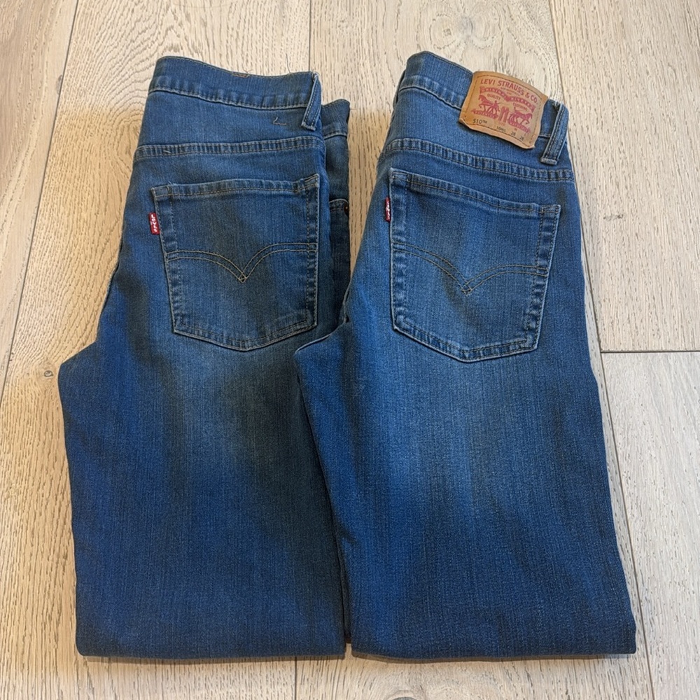Levi’s Boys 510 Skinny in Size 16 Reg | W28” x L28” | 2 Pair Total